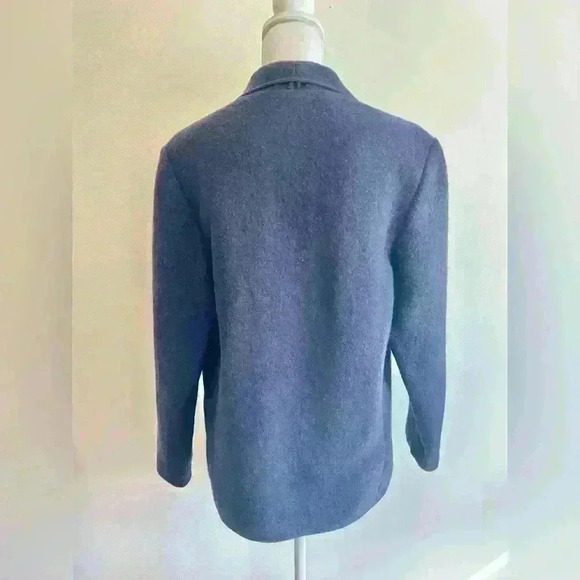 Geiger Tyrol Made in Austria Pure Wool Navy Collared Button Down Sweater - Picture 4 of 6